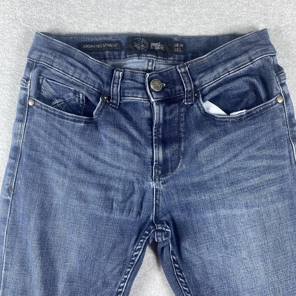 Seeded & Sewn Jordan Reg Straight Jeans Mens 28x31‎ Blue Medium Wash Denim Pants - Picture 2 of 15